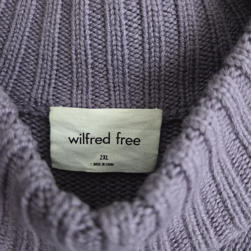 Wilfred 100% Merino Harper Soft Lilac Lavender Cropped Sweater EUC Sz 2X - Picture 5 of 13